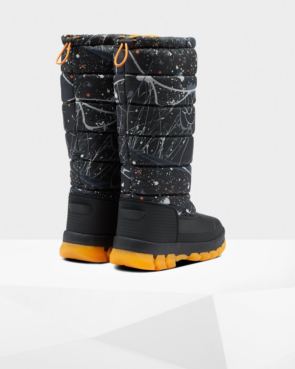 Botas De Neve Hunter Feminina Cinzentas Pretas - Original Printed Insulated Tall - 67XJLVKRG
